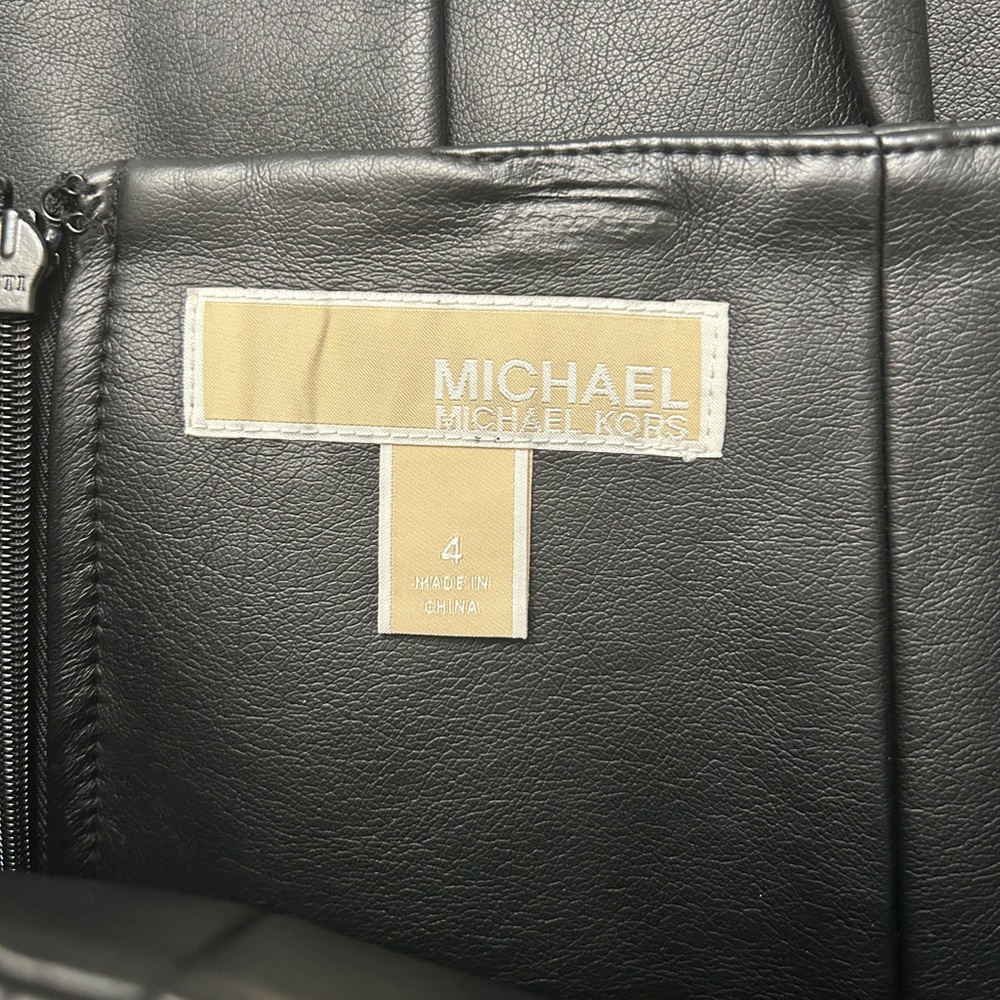 Michael Michael Kors Faux leather pleated  skirt - Picture 4 of 5